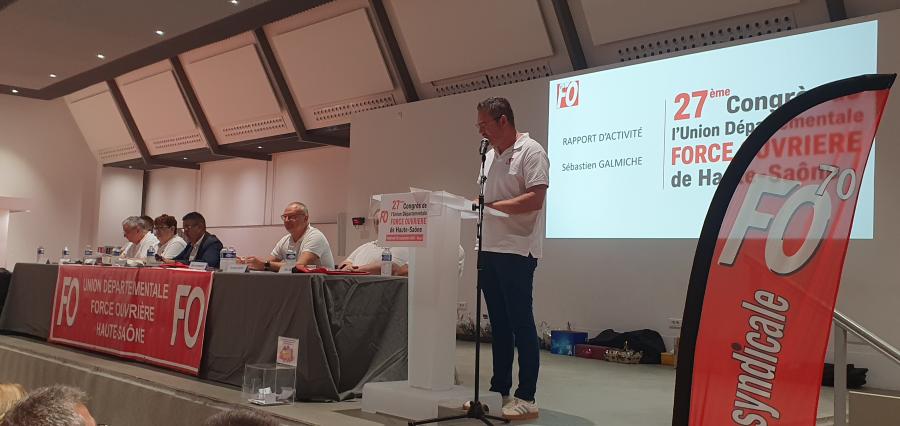 27&egrave;me Congr&egrave;s de l'Union D&eacute;partementale FO 70