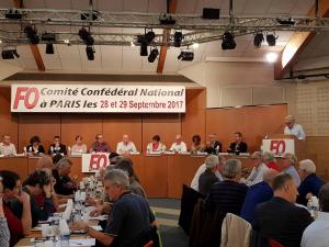 Résolution du Comité Confédéral National de la CGT Force Ouvrière Paris, les 28 & 29 septembre 2017